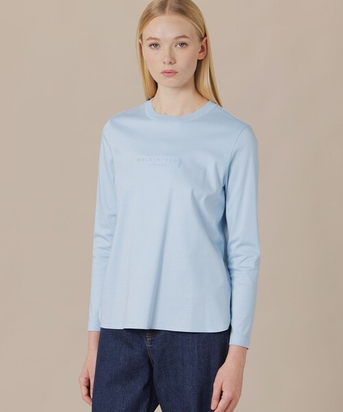 MACKINTOSH LONDON(マッキントッシュ ロンドン)の「コットンスムースロゴTシャツ(Tシャツ/カットソー・レディース・ブルー系その他2/オフホワイト/ベージュ・38/40)」の3枚目の写真