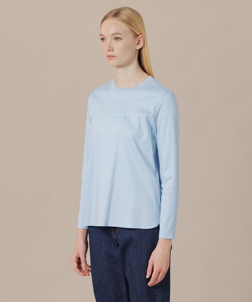 MACKINTOSH LONDON(マッキントッシュ ロンドン)の「コットンスムースロゴTシャツ(Tシャツ/カットソー・レディース・ブルー系その他2/オフホワイト/ベージュ・38/40)」の8枚目の写真