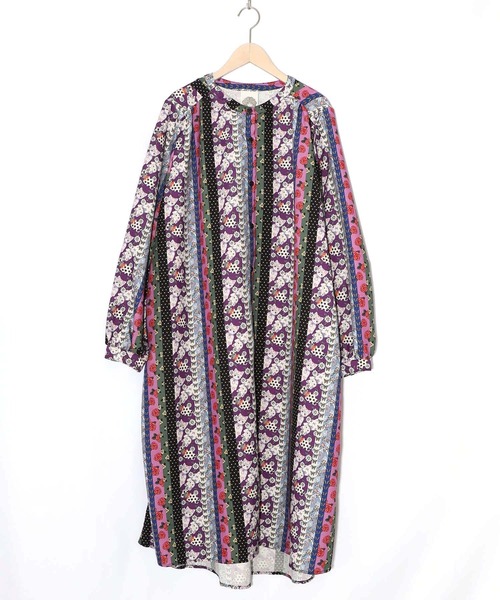 ScoLar（スカラー）の「161611：ストライプ総柄前開きシャツワンピース（ワンピース・レディース・ブラック/オフホワイト・M）」の18枚目の写真