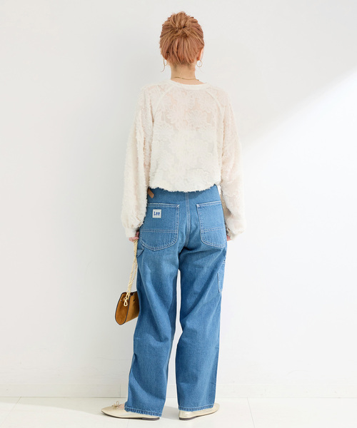 B.C STOCK（ベーセーストック）の「《追加9》手洗い可 / パフスリーブジャガードブラウス（シャツ/ブラウス・レディース・ブラック/アイボリー・FREE）」の14枚目の写真