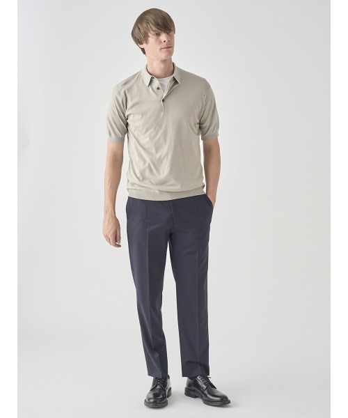 JOHN SMEDLEY(ジョンスメドレー)の「半袖コットンニットポロシャツ(ポロシャツ・メンズ・ベージュ系その他6・M/S/L)」の3枚目の写真