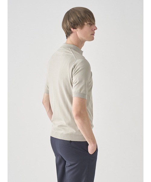 JOHN SMEDLEY(ジョンスメドレー)の「半袖コットンニットポロシャツ(ポロシャツ・メンズ・ベージュ系その他6・M/S/L)」の5枚目の写真