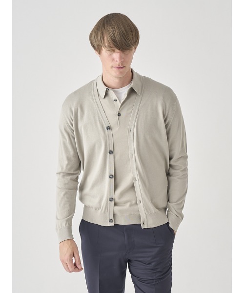 JOHN SMEDLEY(ジョンスメドレー)の「半袖コットンニットポロシャツ(ポロシャツ・メンズ・ベージュ系その他6・M/S/L)」の7枚目の写真