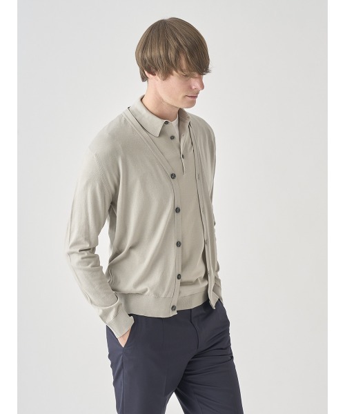 JOHN SMEDLEY(ジョンスメドレー)の「半袖コットンニットポロシャツ(ポロシャツ・メンズ・ベージュ系その他6・M/S/L)」の8枚目の写真