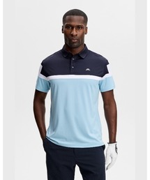 【J.LINDEBERG/GOLF】 半袖ポロシャツ パネル柄 Emil Polo