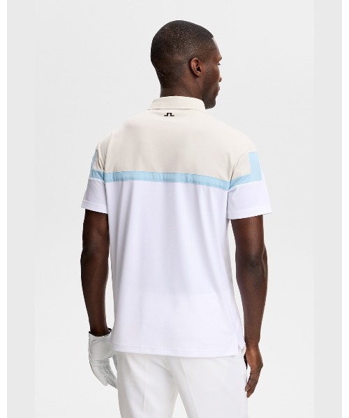 J.LINDEBERG（ジェイリンドバーグ）の「【J.LINDEBERG/GOLF】 半袖ポロシャツ パネル柄 Emil Polo（ポロシャツ・メンズ・ブラウン/ブラック/ブルー/ホワイト・46/44/48）」の7枚目の写真