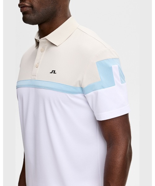 J.LINDEBERG（ジェイリンドバーグ）の「【J.LINDEBERG/GOLF】 半袖ポロシャツ パネル柄 Emil Polo（ポロシャツ・メンズ・ブラウン/ブラック/ブルー/ホワイト・46/44/48）」の8枚目の写真