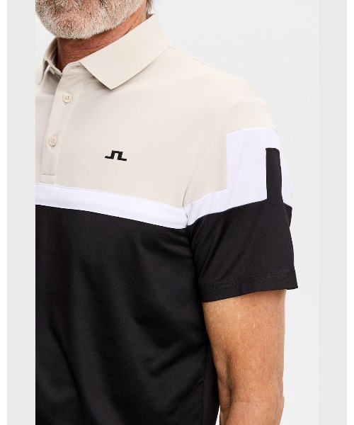 J.LINDEBERG（ジェイリンドバーグ）の「【J.LINDEBERG/GOLF】 半袖ポロシャツ パネル柄 Emil Polo（ポロシャツ・メンズ・ブラウン/ブラック/ブルー/ホワイト・46/44/48）」の9枚目の写真