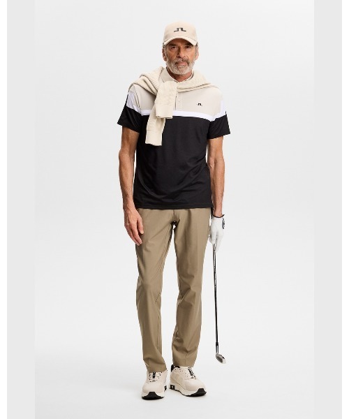 J.LINDEBERG（ジェイリンドバーグ）の「【J.LINDEBERG/GOLF】 半袖ポロシャツ パネル柄 Emil Polo（ポロシャツ・メンズ・ブラウン/ブラック/ブルー/ホワイト・46/44/48）」の15枚目の写真
