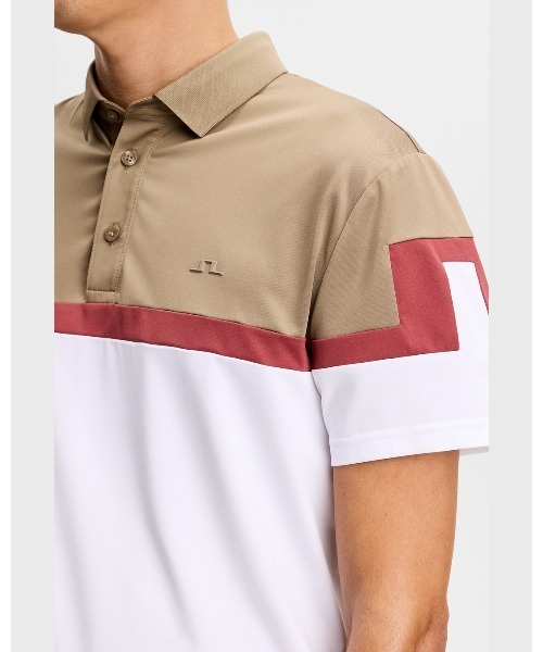 J.LINDEBERG（ジェイリンドバーグ）の「【J.LINDEBERG/GOLF】 半袖ポロシャツ パネル柄 Emil Polo（ポロシャツ・メンズ・ブラウン/ブラック/ブルー/ホワイト・46/44/48）」の16枚目の写真