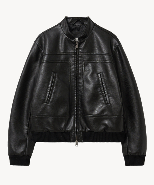 9218 ウォッシングレザージャケット (ブラック)（ライダースジャケット