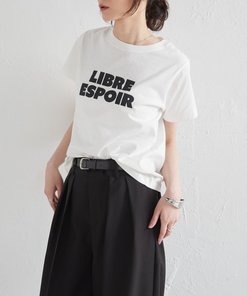 RANAN(ラナン)の「汗ジミ防止ロゴプリントT(Tシャツ/カットソー・レディース・グレー/ブラック/ホワイト/ブラウン・LL/M/L)」の8枚目の写真