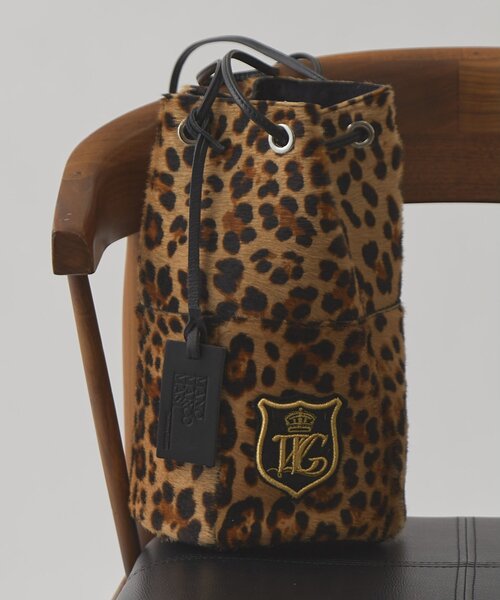 marco masi(マルコマージ)の「【MARCO MASI】ヘアレザーワッペン巾着(ショルダーバッグ・レディース・ホワイト/キャメル・FREE)」の5枚目の写真