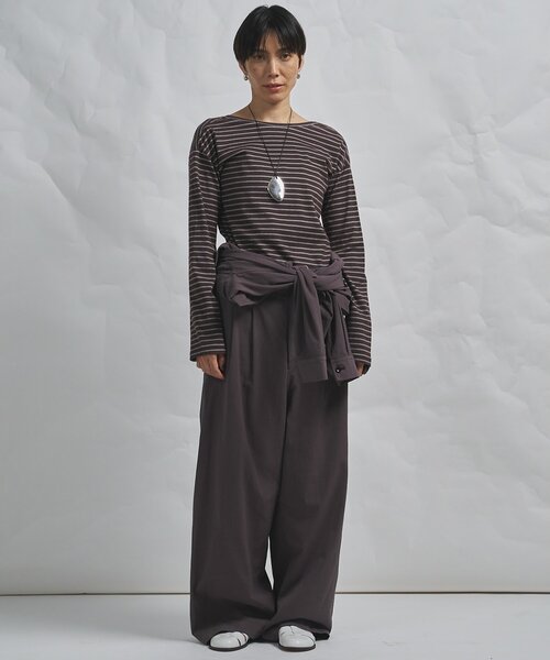 Whim Gazette（ウィムガゼット）の「【GEMINI】バックシャンボーダーカットソー（Tシャツ/カットソー・レディース・ベージュ/ブラウン・FREE）」の20枚目の写真