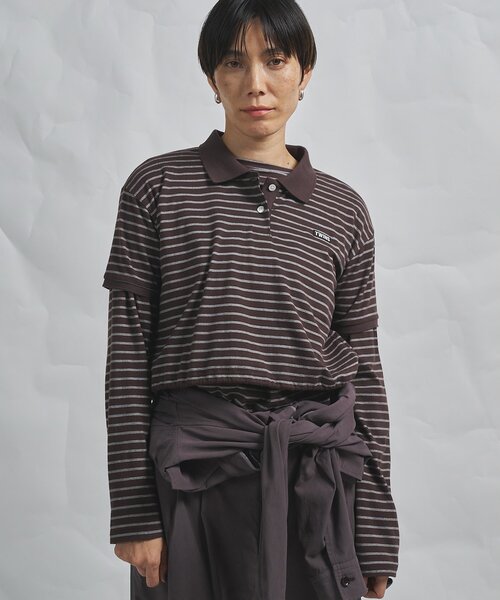 Whim Gazette（ウィムガゼット）の「【GEMINI】バックシャンボーダーカットソー（Tシャツ/カットソー・レディース・ベージュ/ブラウン・FREE）」の18枚目の写真