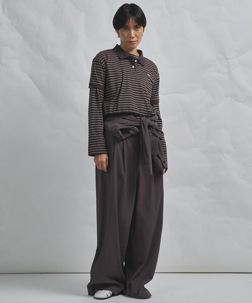 Whim Gazette（ウィムガゼット）の「【GEMINI】バックシャンボーダーカットソー（Tシャツ/カットソー・レディース・ベージュ/ブラウン・FREE）」の19枚目の写真