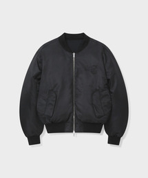 REVERSIBLE PUFFER BOMBER JACKET (BLACK)