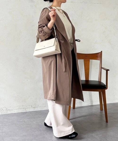 un dix cors（アンディコール）の「ノーカラードロストコート（その他アウター・レディース・カーキ/モカ/ネイビー・FREE）」の11枚目の写真