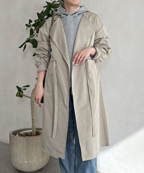 un dix cors（アンディコール）の「ノーカラードロストコート（その他アウター・レディース・カーキ/モカ/ネイビー・FREE）」の15枚目の写真