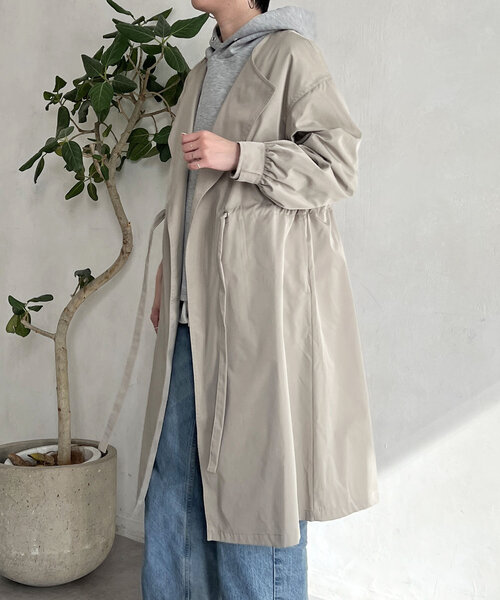 un dix cors（アンディコール）の「ノーカラードロストコート（その他アウター・レディース・カーキ/モカ/ネイビー・FREE）」の16枚目の写真