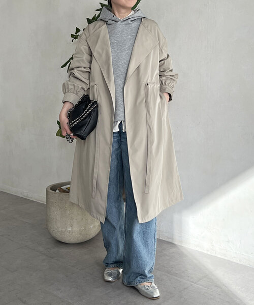 un dix cors（アンディコール）の「ノーカラードロストコート（その他アウター・レディース・カーキ/モカ/ネイビー・FREE）」の19枚目の写真