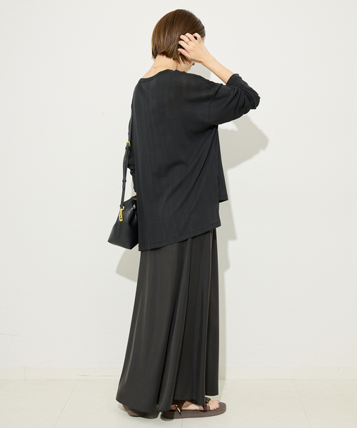 MILLER（ミラー）の「《追加2》miller/ミラー SLOBE別注 シアードルマンロンTEE（Tシャツ/カットソー・レディース・ピンク/ホワイト/ブラック/ネイビー・FREE）」の12枚目の写真