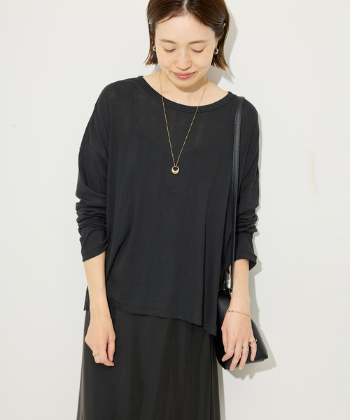 MILLER（ミラー）の「《追加2》miller/ミラー SLOBE別注 シアードルマンロンTEE（Tシャツ/カットソー・レディース・ピンク/ホワイト/ブラック/ネイビー・FREE）」の13枚目の写真