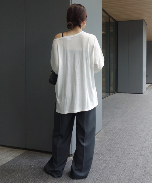 MILLER（ミラー）の「《追加2》miller/ミラー SLOBE別注 シアードルマンロンTEE（Tシャツ/カットソー・レディース・ピンク/ホワイト/ブラック/ネイビー・FREE）」の20枚目の写真