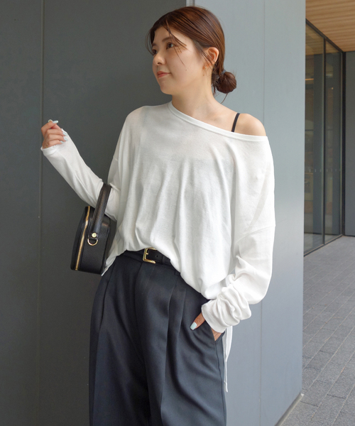 MILLER（ミラー）の「《追加2》miller/ミラー SLOBE別注 シアードルマンロンTEE（Tシャツ/カットソー・レディース・ピンク/ホワイト/ブラック/ネイビー・FREE）」の21枚目の写真