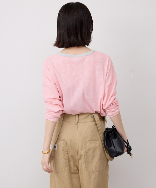 MILLER（ミラー）の「《追加2》miller/ミラー SLOBE別注 シアードルマンロンTEE（Tシャツ/カットソー・レディース・ピンク/ホワイト/ブラック/ネイビー・FREE）」の8枚目の写真