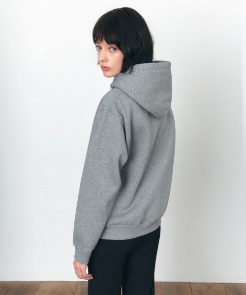 SIYAZU（シヤジュ）の「SITP5251 NORTHERN LIGHTS 起毛フードパーカー_メランジェグレー（パーカー・レディース・ミックスグレー・ONE）」の2枚目の写真