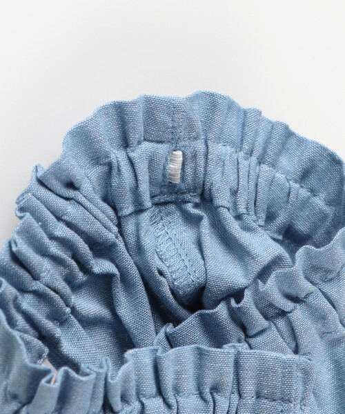 BRANSHES（ブランシェス）の「【おそろい】花刺しゅうトップス＆ブルマセット（その他ベビー用品・キッズ・オフホワイト/ブルー・70/80）」の7枚目の写真