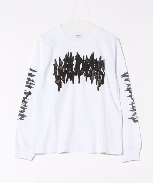 8(eight)(エイト)の「袖プリント ロゴロンT(Tシャツ/カットソー・メンズ・ブラック/ブラック系その他/ホワイト・LARGE/MEDIUM)」の1枚目の写真