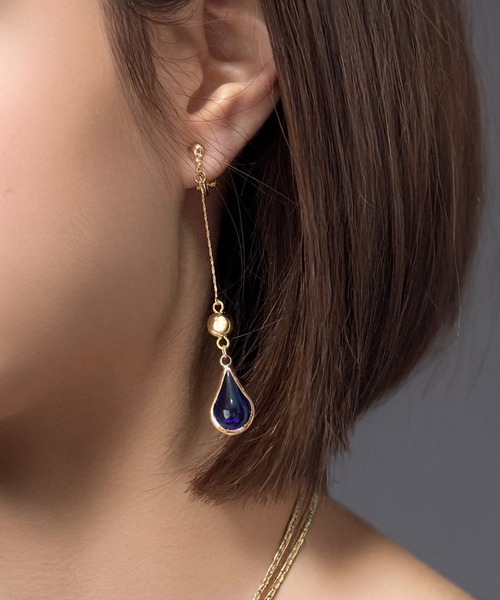 tone(トーン)の「【As】【金属アレルギー対応】NO.205 耳が痛くなりにくい アクリルドロップ ゆらゆらロング クリップイヤリング(ニッケルフリー)(MA)(イヤリング・レディース・ブルー/クリア/グリーン/ピンク/レッド・FREE)」の2枚目の写真