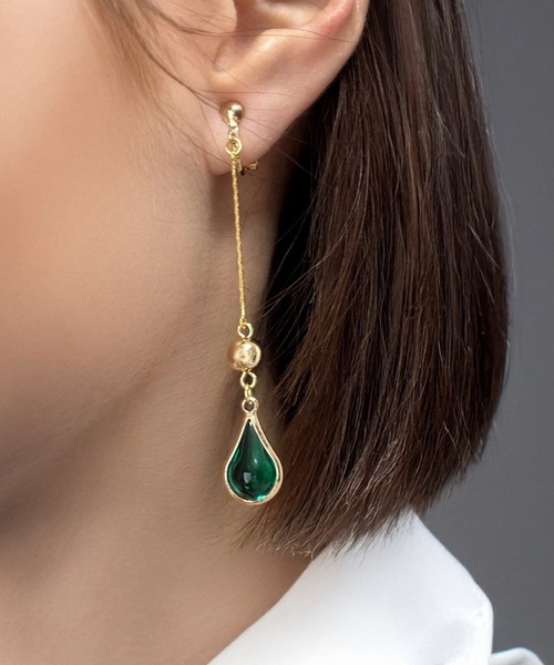 tone(トーン)の「【As】【金属アレルギー対応】NO.205 耳が痛くなりにくい アクリルドロップ ゆらゆらロング クリップイヤリング(ニッケルフリー)(MA)(イヤリング・レディース・ブルー/クリア/グリーン/ピンク/レッド・FREE)」の1枚目の写真