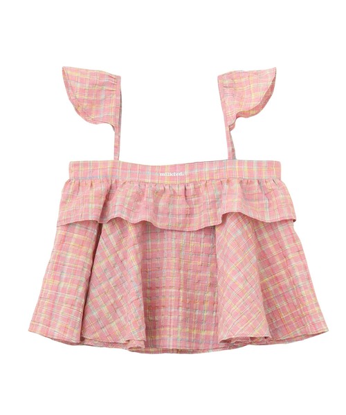 MILKFED.（ミルクフェド）の「PLAID CAMISOLE（キャミソール・レディース・ネイビー/ブラウン/ピンク・ONE SIZE）」の17枚目の写真