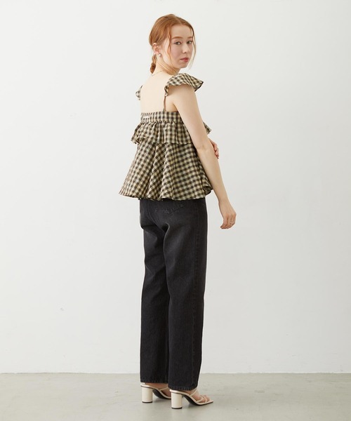 MILKFED.（ミルクフェド）の「PLAID CAMISOLE（キャミソール・レディース・ネイビー/ブラウン/ピンク・ONE SIZE）」の5枚目の写真