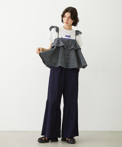 MILKFED.（ミルクフェド）の「PLAID CAMISOLE（キャミソール・レディース・ネイビー/ブラウン/ピンク・ONE SIZE）」の11枚目の写真