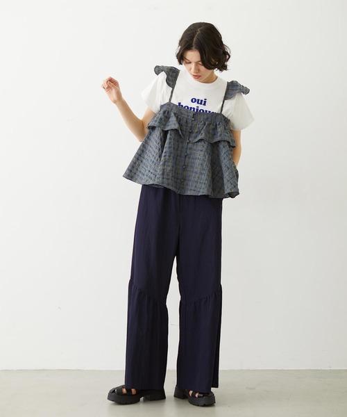 MILKFED.（ミルクフェド）の「PLAID CAMISOLE（キャミソール・レディース・ネイビー/ブラウン/ピンク・ONE SIZE）」の12枚目の写真