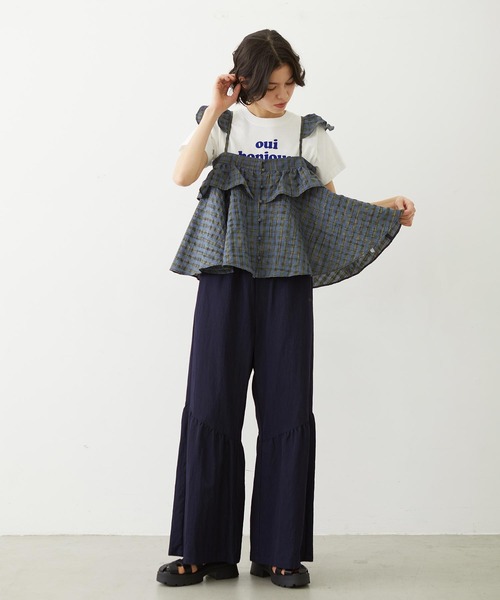 MILKFED.（ミルクフェド）の「PLAID CAMISOLE（キャミソール・レディース・ネイビー/ブラウン/ピンク・ONE SIZE）」の13枚目の写真