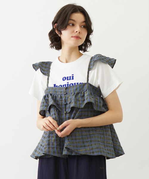 MILKFED.（ミルクフェド）の「PLAID CAMISOLE（キャミソール・レディース・ネイビー/ブラウン/ピンク・ONE SIZE）」の9枚目の写真