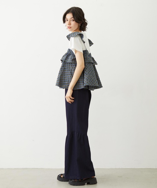 MILKFED.（ミルクフェド）の「PLAID CAMISOLE（キャミソール・レディース・ネイビー/ブラウン/ピンク・ONE SIZE）」の14枚目の写真