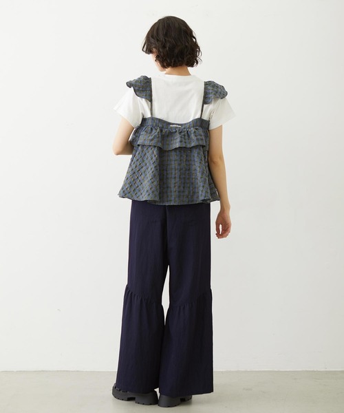 MILKFED.（ミルクフェド）の「PLAID CAMISOLE（キャミソール・レディース・ネイビー/ブラウン/ピンク・ONE SIZE）」の15枚目の写真