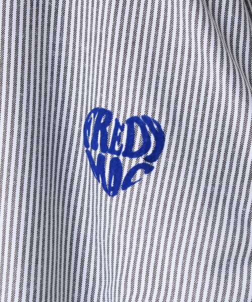 FREDY MAC（フレディーマック）の「【FREDYMAC/フレディマック】フロッキープリント バンドカラーシャツ（シャツ/ブラウス・メンズ・ホワイト/ブラック系その他3/サックスブルー・M/L）」の9枚目の写真