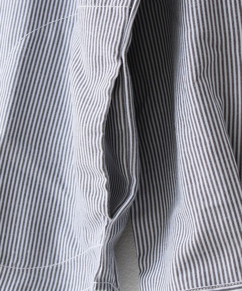 FREDY MAC（フレディーマック）の「【FREDYMAC/フレディマック】フロッキープリント バンドカラーシャツ（シャツ/ブラウス・メンズ・ホワイト/ブラック系その他3/サックスブルー・M/L）」の7枚目の写真