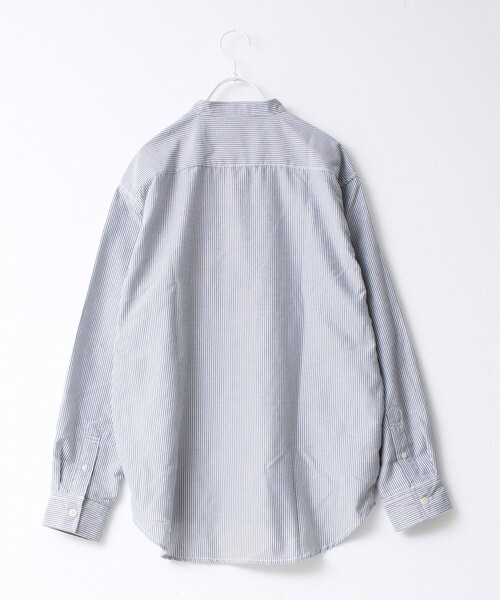 FREDY MAC（フレディーマック）の「【FREDYMAC/フレディマック】フロッキープリント バンドカラーシャツ（シャツ/ブラウス・メンズ・ホワイト/ブラック系その他3/サックスブルー・M/L）」の6枚目の写真