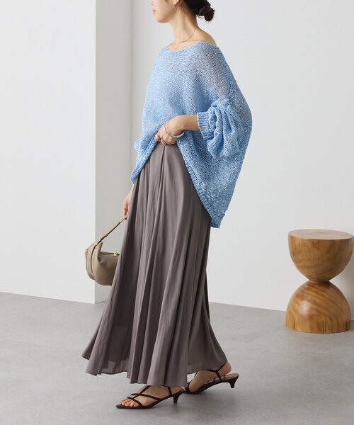 RIVE DROITE（リヴドロワ）の「【軽やか素材】カッセンサーキュラースカート（スカート・レディース・ライトベージュ/グレー系その他/ブラウン・36/38）」の15枚目の写真