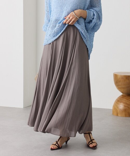 RIVE DROITE（リヴドロワ）の「【軽やか素材】カッセンサーキュラースカート（スカート・レディース・ライトベージュ/グレー系その他/ブラウン・36/38）」の18枚目の写真