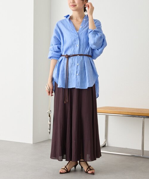 RIVE DROITE（リヴドロワ）の「【軽やか素材】カッセンサーキュラースカート（スカート・レディース・ライトベージュ/グレー系その他/ブラウン・36/38）」の22枚目の写真