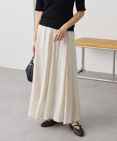 RIVE DROITE（リヴドロワ）の「【軽やか素材】カッセンサーキュラースカート（スカート・レディース・ライトベージュ/グレー系その他/ブラウン・36/38）」の6枚目の写真